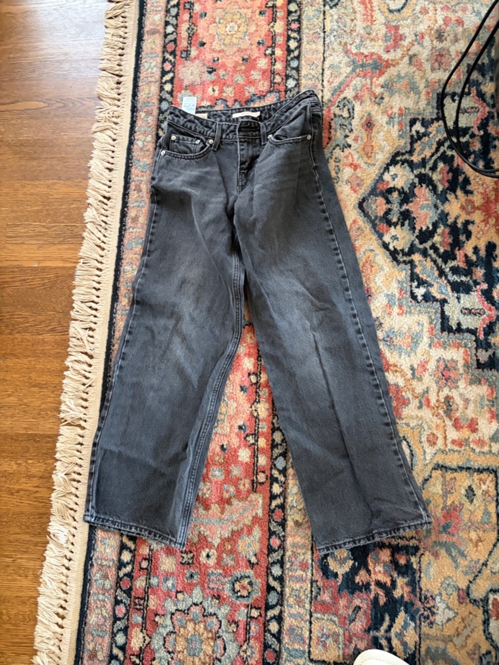 Levi's Straight Leg Jeans in Washed Black